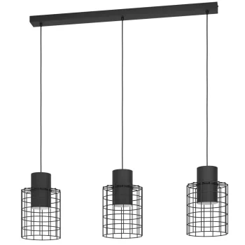   EGLO 43626 MILLIGAN beltéri függeszték, fekete, fehér színben, E27 foglalattal, max 3X40W teljesítmény, IP20 védelemmel, 2 év garanciával ( EGLO 43626 )