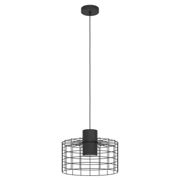   EGLO 43627 MILLIGAN beltéri függeszték, fekete, fehér színben, E27 foglalattal, max 1X40W teljesítmény, IP20 védelemmel, 2 év garanciával ( EGLO 43627 )