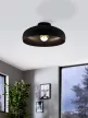 EGLO 43637 MOGANO beltéri mennyezeti lámpa, fekete színben, E27 foglalattal, max 1X60W teljesítmény, IP20 védelemmel, 2 év garanciával ( EGLO 43637 )