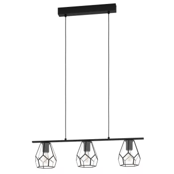   EGLO 43644 MARDYKE beltéri függeszték, fekete színben, E27 foglalattal, max 3X40W teljesítmény, IP20 védelemmel, 2 év garanciával ( EGLO 43644 )