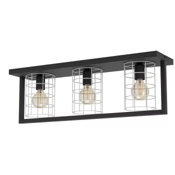  EGLO 43661 JUBILY beltéri mennyezeti lámpa, fekete színben, E27 foglalattal, max 3X40W teljesítmény, IP20 védelemmel, 2 év garanciával ( EGLO 43661 )