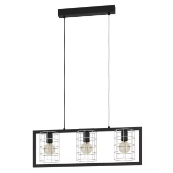   EGLO 43663 JUBILY beltéri függeszték, fekete színben, E27 foglalattal, max 3X40W teljesítmény, IP20 védelemmel, 2 év garanciával ( EGLO 43663 )