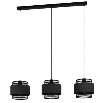   EGLO 43669 BAZELY beltéri függeszték, fekete színben, E27 foglalattal, max 3X40W teljesítmény, IP20 védelemmel, 2 év garanciával ( EGLO 43669 )