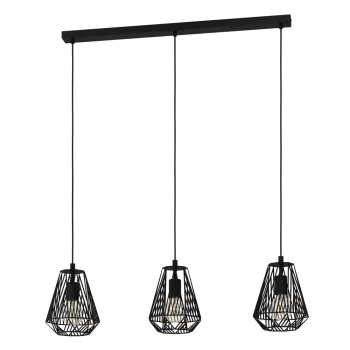   EGLO 43693 STYPE beltéri függeszték, fekete színben, E27 foglalattal, max 3X40W teljesítmény, IP20 védelemmel, 2 év garanciával ( EGLO 43693 )