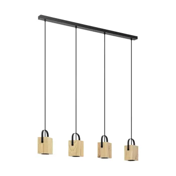  EGLO 43748 AYLES beltéri függeszték, fekete színben, GU10 foglalattal, max 4X3W teljesítmény, IP20 védelemmel, 2 év garanciával ( EGLO 43748 )