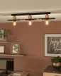 EGLO 43751 BRAMERTON beltéri mennyezeti lámpa, fekete, barna színben, E27 foglalattal, max 3X40W teljesítmény, IP20 védelemmel, 2 év garanciával ( EGLO 43751 )