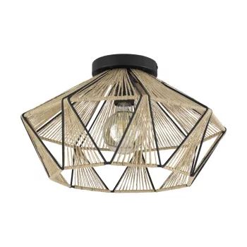   EGLO 43775 ADWICKLE beltéri mennyezeti lámpa, fekete színben, E27 foglalattal, max 1X40W teljesítmény, IP20 védelemmel, 2 év garanciával ( EGLO 43775 )