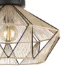 EGLO 43775 ADWICKLE beltéri mennyezeti lámpa, fekete színben, E27 foglalattal, max 1X40W teljesítmény, IP20 védelemmel, 2 év garanciával ( EGLO 43775 )