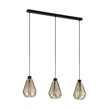   EGLO 43777 ADWICKLE beltéri függeszték, fekete színben, E27 foglalattal, max 3X40W teljesítmény, IP20 védelemmel, 2 év garanciával ( EGLO 43777 )