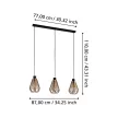 EGLO 43777 ADWICKLE beltéri függeszték, fekete színben, E27 foglalattal, max 3X40W teljesítmény, IP20 védelemmel, 2 év garanciával ( EGLO 43777 )