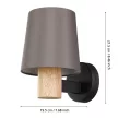EGLO 43783 EDALE beltéri fali lámpa, fekete, barna színben, E27 foglalattal, max 1X40W teljesítmény, IP20 védelemmel, 2 év garanciával ( EGLO 43783 )