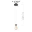 EGLO 43802 YORTH beltéri függeszték, fekete, ezüst színben, E27 foglalattal, max 1X40W teljesítmény, IP20 védelemmel, 2 év garanciával ( EGLO 43802 )
