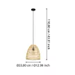 EGLO 43866 AYESGARTH beltéri függeszték, fekete színben, E27 foglalattal, max 1X40W teljesítmény, IP20 védelemmel, 2 év garanciával ( EGLO 43866 )