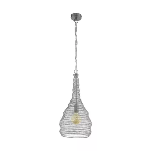 EGLO 49128 COLTEN Vintage függeszték, ezüst lámpatest, MAX 1X60W teljesítménnyel, E27-es foglalattal, kapcsoló nélkül, IP20 védettséggel ( EGLO 49128 )
