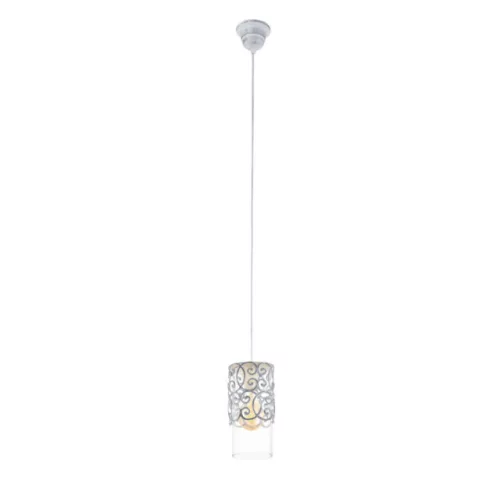 EGLO 49202 CARDIGAN Vintage függeszték, E27-es foglalattal, MAX 1X60W teljesítménnyel, szürke-kék / acél lámpatest lámpatest, IP20-as védelemmel, kapcsoló nélkül, áttetsző / üveg búrával