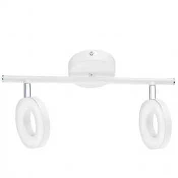   EGLO 75202 ODERZO LED-es spot lámpa, fehér, króm színben, MAX 2X3,8W teljesítménnyel, LED fényforrással, 360lm fényárammal, 3000K színhőmérséklettel, 25000 óra élettartammal, IP20 ( EGLO 75202 )
