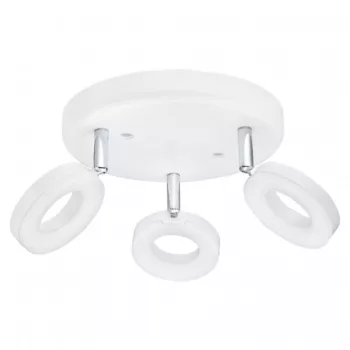   EGLO 75203 ODERZO LED-es spot lámpa, fehér, króm színben, MAX 3X3,8W teljesítménnyel, LED fényforrással, 360lm fényárammal, 3000K színhőmérséklettel, 25000 óra élettartammal, IP20 ( EGLO 75203 )