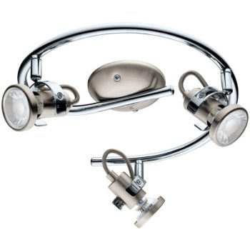   EGLO 75293 TUKON 3 spot lámpa, matt nikkel, króm színben, MAX 3X3,3W teljesítménnyel, GU10 foglalattal, kapcsoló nélkül, IP20 védettséggel ( EGLO 75293 )