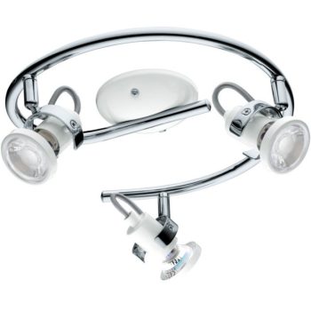   EGLO 75296 TUKON 3 spot lámpa, fehér, króm színben, MAX 3X3,3W teljesítménnyel, GU10 foglalattal, kapcsoló nélkül, IP20 védettséggel ( EGLO 75296 )