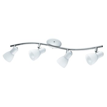   EGLO 75304 DAKAR 6 spot lámpa, fehér, króm színben, MAX 4X4W teljesítménnyel, E14 foglalattal, kapcsoló nélkül, IP20 védettséggel ( EGLO 75304 )