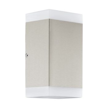   EGLO 75545 CARPINERA kültéri fali lámpa, nemesacél színben, GU10 foglalattal, max 2X4,6W teljesítmény, IP44 védelemmel, 2 év garanciával ( EGLO 75545 )