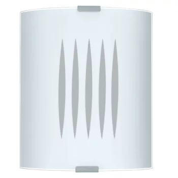   EGLO 83132 GRAFIK, beltéri fali-mennyezeti lámpa, E27 foglalattal, MAX 1X60W teljesítménnyel, / acél lámpatest, IP20, vonal mintás / szatinált üveg búrával, kapcsoló nélkül