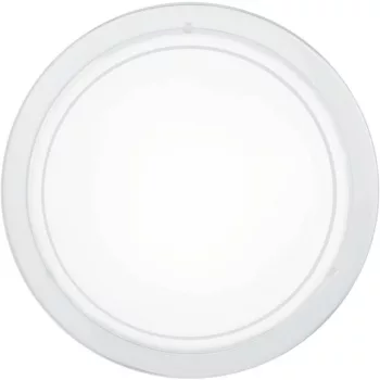   EGLO 83153 PLANET 1, beltéri fali-mennyezeti lámpa, E27 foglalattal, MAX 1X60W teljesítménnyel, fehér / acél lámpatest, IP20, fehér, áttetsző / lakozott üveg búrával, kapcsoló nélkül