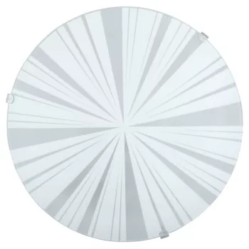   EGLO 89239 MARS 1, beltéri fali-mennyezeti lámpa, E27 foglalattal, MAX 1X60W teljesítménnyel, fehér / acél lámpatest, IP20, sugár mintás / szatinált üveg búrával, kapcsoló nélkül