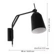 EGLO 900157 LORETO beltéri fali lámpa, fekete, fehér színben, E27 foglalattal, max 1X40W teljesítmény, IP20 védelemmel, 2 év garanciával ( EGLO 900157 )