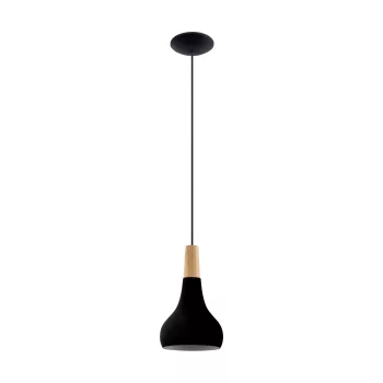   EGLO 900161 SABINAR beltéri függeszték, fekete, barna színben, E27 foglalattal, max 1X40W teljesítmény, IP20 védelemmel, 2 év garanciával ( EGLO 900161 )