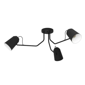   EGLO 900188 LORETO beltéri mennyezeti lámpa, fekete, fehér színben, E27 foglalattal, max 3X25W teljesítmény, IP20 védelemmel, 2 év garanciával ( EGLO 900188 )