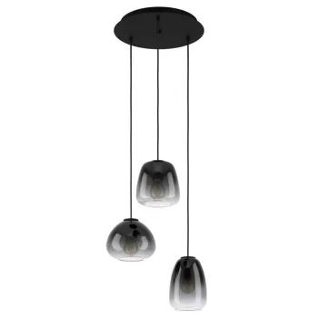   EGLO 900196 AGUILARES beltéri függeszték, fekete színben, E27 foglalat, max 3X40W teljesítmény, 2 év garanciával ( EGLO 900196 )