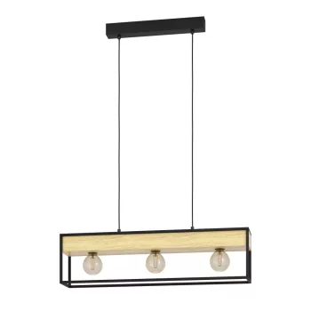   EGLO 900349 LIBERTAD 1 beltéri függeszték, fekete, barna színben, E27 foglalattal, max 3X40W teljesítmény, IP20 védelemmel, 2 év garanciával ( EGLO 900349 )