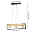 EGLO 900349 LIBERTAD 1 beltéri függeszték, fekete, barna színben, E27 foglalattal, max 3X40W teljesítmény, IP20 védelemmel, 2 év garanciával ( EGLO 900349 )