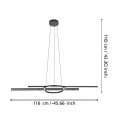EGLO 900398 ZILLERIO-Z beltéri függeszték, fekete színben, 2160, 1080lm, 2X8W teljesítménnyel, IP20 védelemmel, 2700K-6500K, 5 év garanciával ( EGLO 900398 )