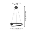 EGLO 900404 ANDABAIA-Z beltéri függeszték, fekete színben, 5300lm, 42,5W teljesítménnyel, IP20 védelemmel, 3000K-6500K, 5 év garanciával ( EGLO 900404 )