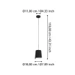 EGLO 900425 BOLIVIA beltéri függeszték, fekete színben, E27 foglalattal, max 1X40W teljesítmény, IP20 védelemmel, 2 év garanciával ( EGLO 900425 )