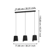 EGLO 900426 BOLIVIA beltéri függeszték, fekete színben, E27 foglalattal, max 3X40W teljesítmény, IP20 védelemmel, 2 év garanciával ( EGLO 900426 )