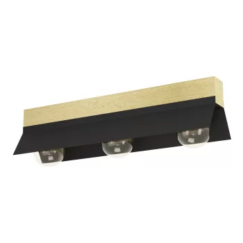   EGLO 900443 TARRAFO beltéri mennyezeti lámpa, fekete, barna színben, E27 foglalattal, max 3X40W teljesítmény, IP20 védelemmel, 2 év garanciával ( EGLO 900443 )