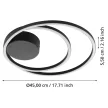 EGLO 900471 RUOTALE beltéri mennyezeti lámpa, fekete színben, 4400lm, 36W teljesítménnyel, IP20 védelemmel, 3000K, 5 év garanciával ( EGLO 900471 )