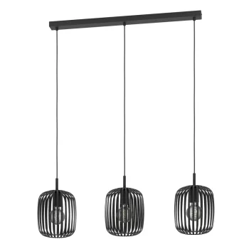  EGLO 900495 ROMAZZINA beltéri függeszték, fekete színben, E27 foglalattal, max 3X40W teljesítmény, IP20 védelemmel, 2 év garanciával ( EGLO 900495 )