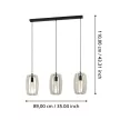EGLO 900503 BAJAZZARA beltéri függeszték, fekete színben, E27 foglalattal, max 3X40W teljesítmény, IP20 védelemmel, 2 év garanciával ( EGLO 900503 )
