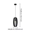 EGLO 900504 BAJAZZARA beltéri függeszték, fekete színben, E27 foglalattal, max 1X40W teljesítmény, IP20 védelemmel, 2 év garanciával ( EGLO 900504 )
