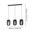 EGLO 900505 BAJAZZARA beltéri függeszték, fekete színben, E27 foglalattal, max 3X40W teljesítmény, IP20 védelemmel, 2 év garanciával ( EGLO 900505 )