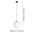 EGLO 900511 RONDO 3 beltéri függeszték, fekete színben, E27 foglalattal, max 1X40W teljesítmény, IP20 védelemmel, 5 év garanciával ( EGLO 900511 )
