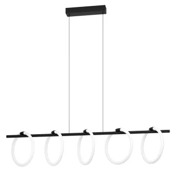   EGLO 900563 CARANACOA beltéri függeszték, fekete színben, 7000lm, 5X7W teljesítménnyel, IP20 védelemmel, 3000K, 5 év garanciával ( EGLO 900563 )
