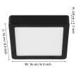 EGLO 900586 FUEVA 5 beltéri falon kívüli lámpa, fekete színben, 1350lm, 11W teljesítménnyel, IP20 védelemmel, 3000K, 5 év garanciával ( EGLO 900586 )