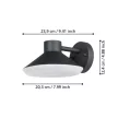 EGLO 900688 NINNARELLA kültéri fali lámpa, fekete színben, GU10 foglalattal, max 1X4,6W teljesítmény, IP44 védelemmel, 2 év garanciával ( EGLO 900688 )