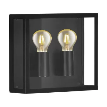   EGLO 900698 ALAMONTE 1 kültéri fali lámpa, fekete színben, E27 foglalattal, max 2X40W teljesítmény, IP44 védelemmel, 2 év garanciával ( EGLO 900698 )
