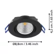 EGLO 900747 SALICETO beltéri süllyesztett lámpa, fekete színben, 1350lm, 3X6W teljesítménnyel, IP20 védelemmel, 2700K, 5 év garanciával ( EGLO 900747 )